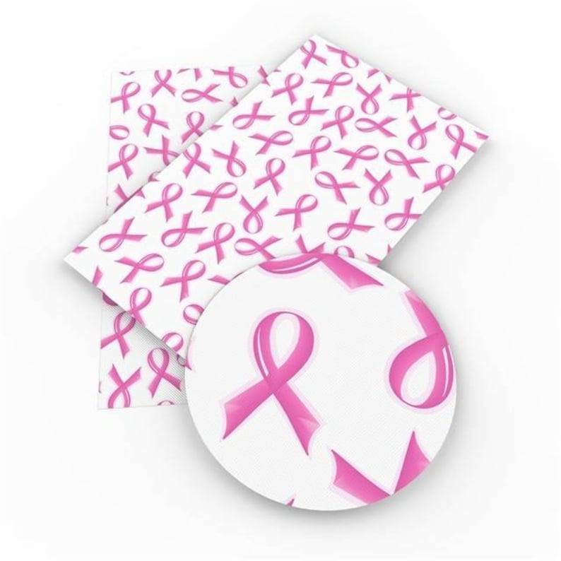 Pink ribbon faux leather sheets