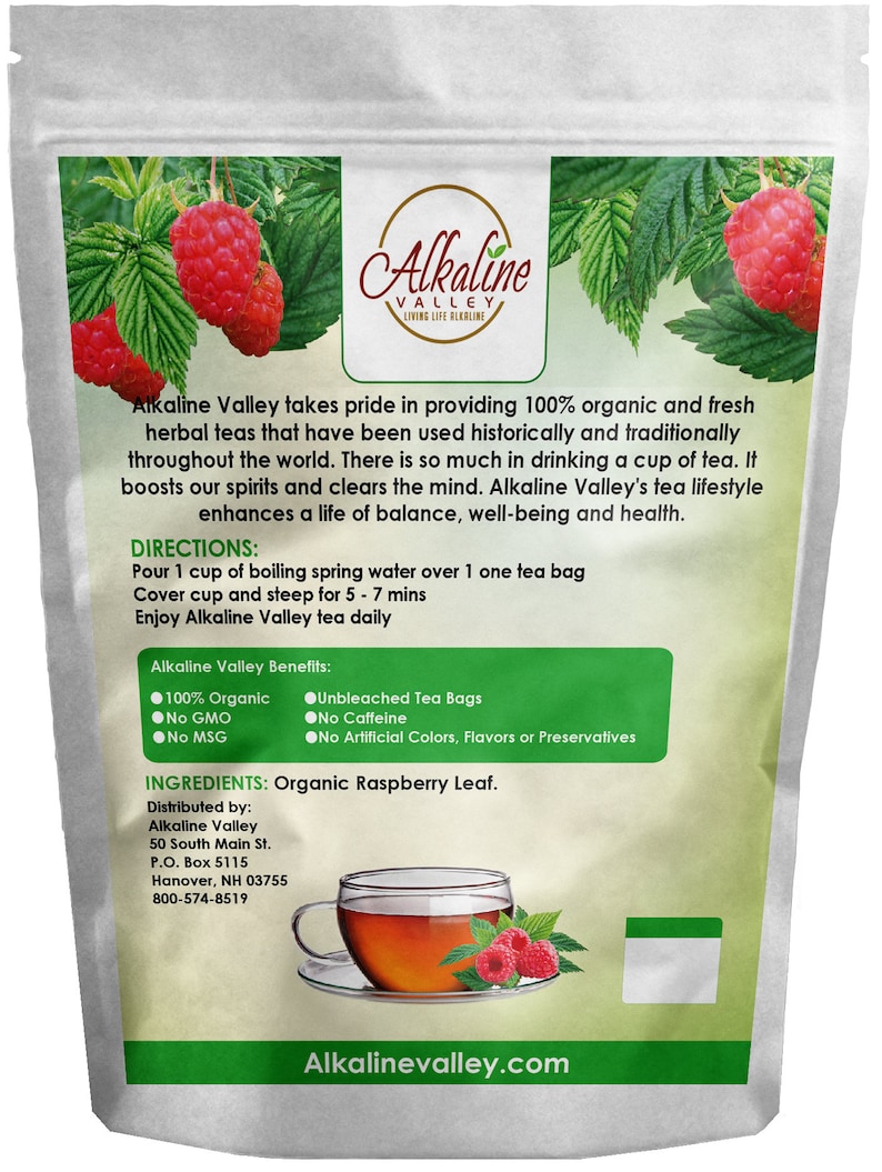 Red Raspberry Leaf Tea 100 Alkaline and Organic 15 Etsy