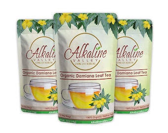 Organic Damiana Tea - 45 Unbleached/Chemical-Free Damiana Tea Bags