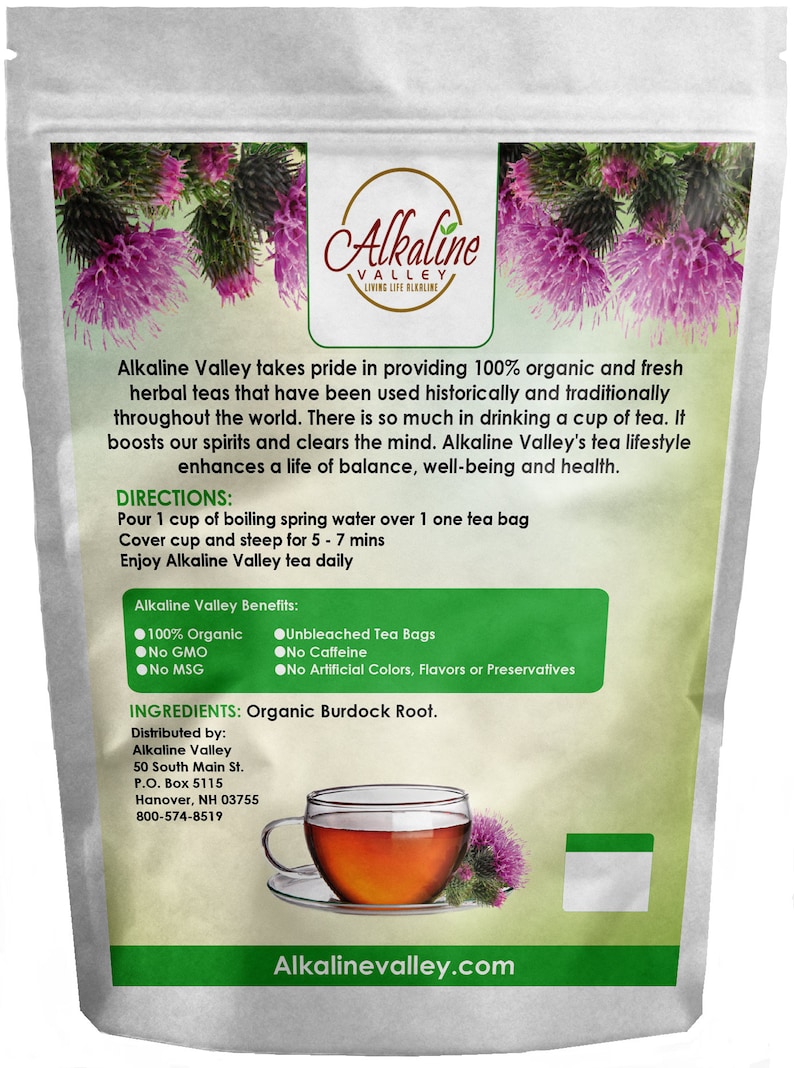 Organic Burdock Root Tea  100% Alkaline  15 image 2