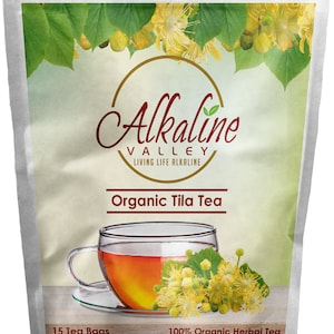 Linden Flower Tea, Tila Tea or Te De Tila - 100% Organic and Alkaline - 15 Unbleached/Chemical-Free Linden Tea Bags - Caffeine-Free, No GMO