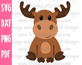 Download Cute Moose Svg Etsy