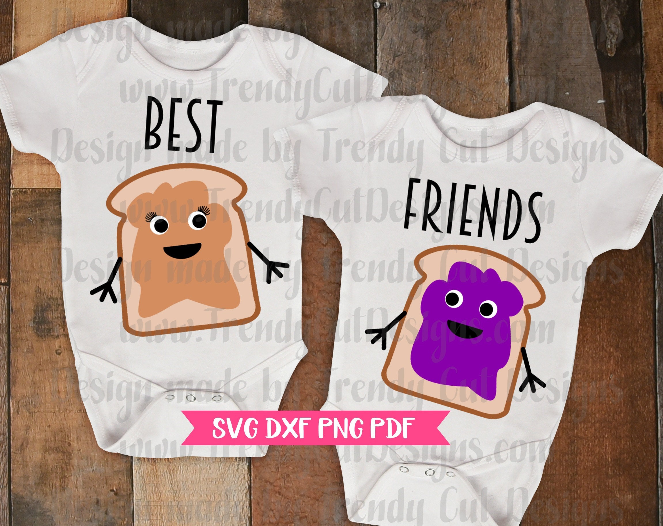 Download Best Friends Peanut Butter Jelly Bundle Svg PNG files for | Etsy