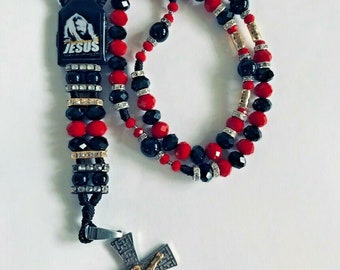 Rosario con imagen Misioneros de Jesus y la barca de Jesus