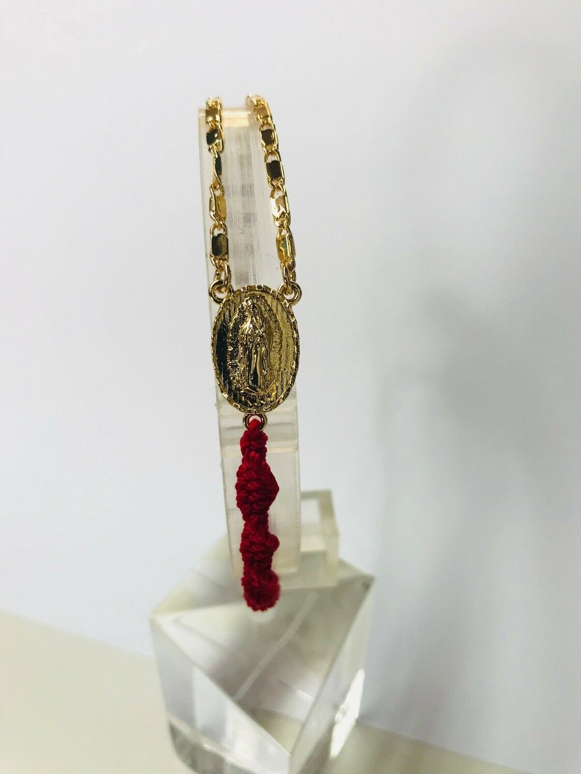Virgen De Guadalupe Plated Gold and Torsal Woven Bracelet | Etsy