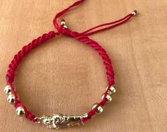 St. Jude bracelet/torsal woven with gold plated beads 4mm