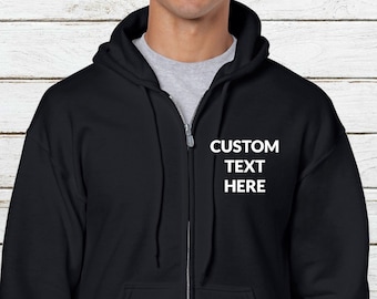 Custom Your Own Text, Logo, Personalized Zipper Sweatshirt, Gildan - Heavy Blend Full-Zip Hooded Sweatshirt - 18600