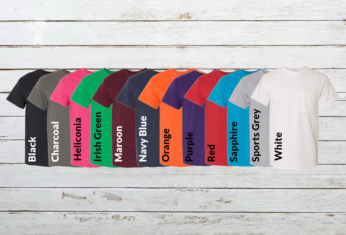 Add Your Own Text Personalized Pocketed T-Shirt Custom | Etsy