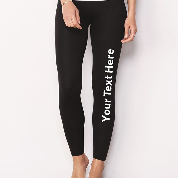 Custom Logo Leggings Etsy