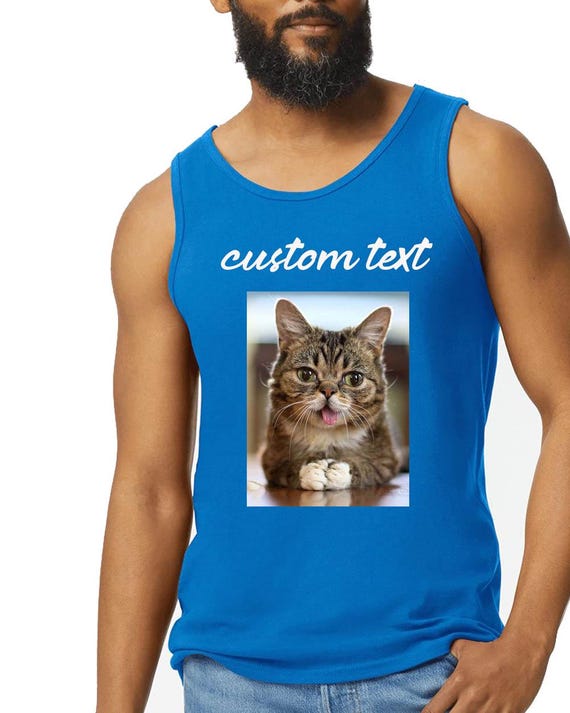 Custom Text, Photo, Tank Top: Personalized Logo, Image, Tanks, Fitness, Bachelor, Hangover Party