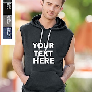 Men's Sleeveless Zip Up Hooded Workout Tank Tops Lightweight Muscle Cut Off  T Shirt Hoodie Zip-up Vests Jacket(Black,Small) at  Men's Clothing  store