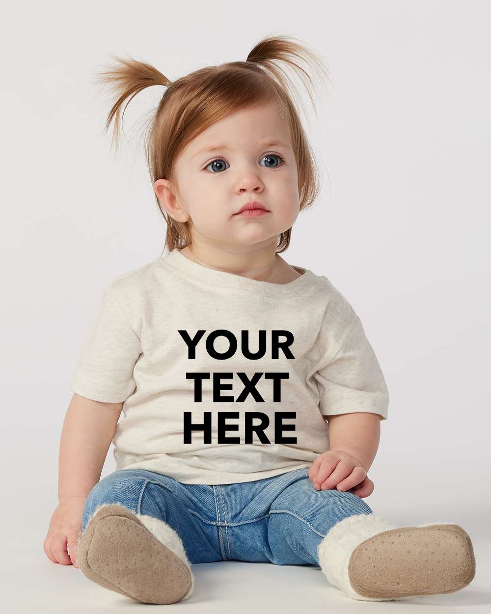 Custom Your Own Text, Logo, Personalized Infant Crewneck t-shirt, Rabbit Skins - Infant Fine Jersey Tee - 3322