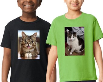 Custom Your Image, Logo  Photo, Picture, Personalized children, Kid Tee, Gildan - Heavy Cotton Youth T-Shirt - 5000B