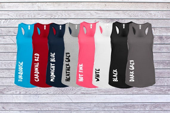 Small But Mighty Next Level Racerback Tank - Left Chest Logo — Small [but]  MIGHTY