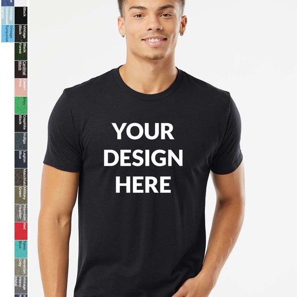 Custom Your Own Text, Logo, Design, Personalized Soft Style T-Shirt, Next Level - Unisex Triblend T-Shirt - 6010