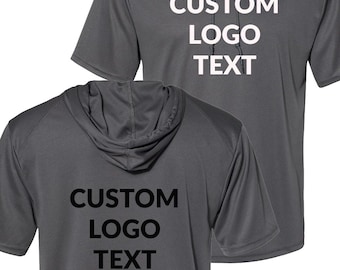 Custom Logo performance Hooded T-Shirt: Personalized Wicking Polyester Tee