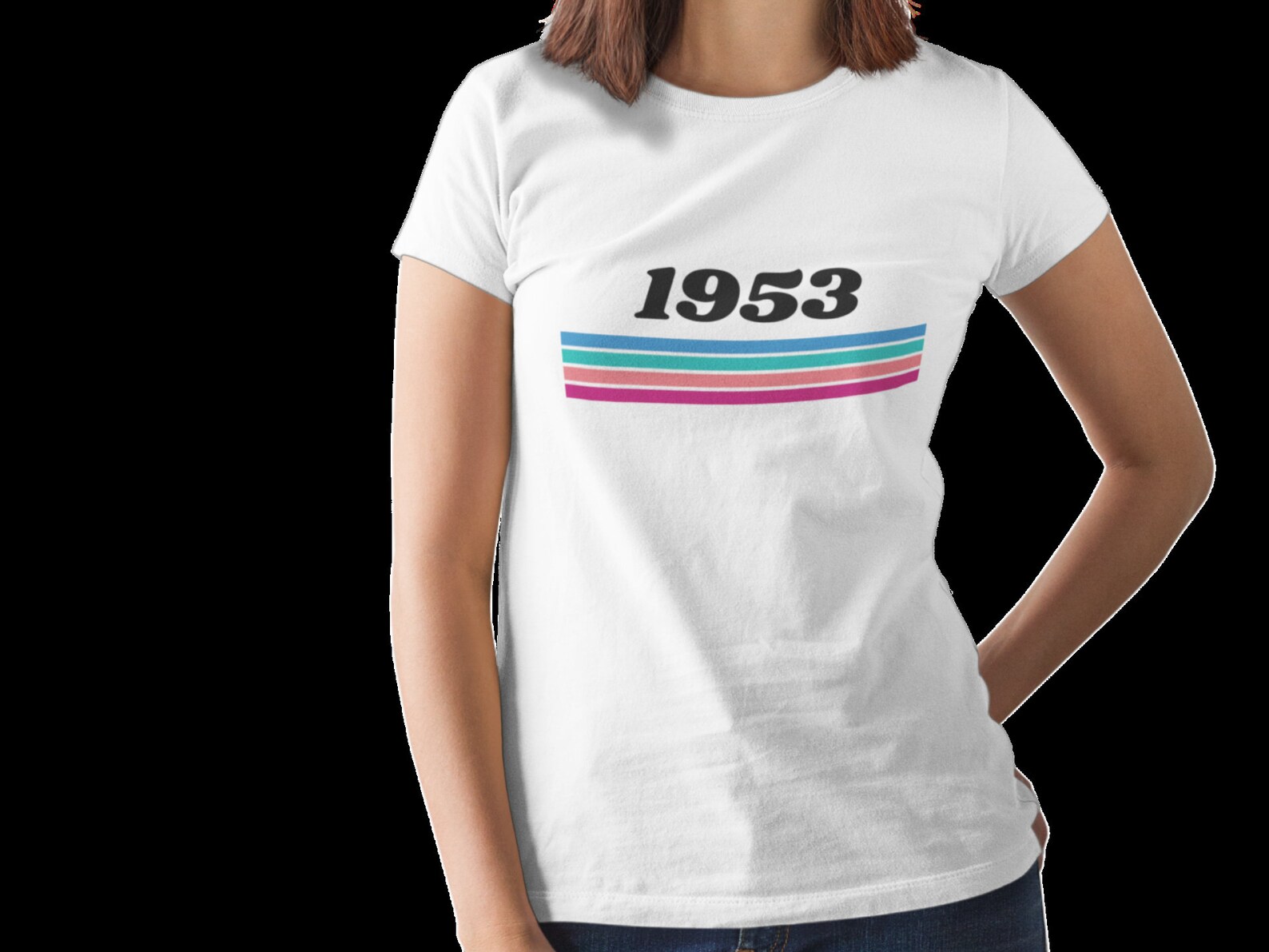 Born in 1953 Retro Vintage Style Women's Tshirt Tee Top Etsy