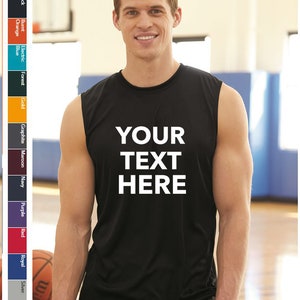 Custom Your Own Text, Logo, Personalized performance Sport Sleeveless T-Shirt, C2 Sport - Sleeveless T-Shirt - 5130