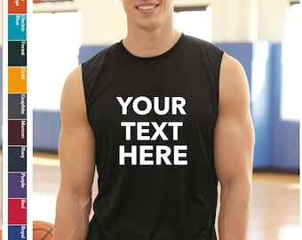 Custom Your Own Text, Logo, Personalized performance Sport Sleeveless T-Shirt, C2 Sport - Sleeveless T-Shirt - 5130