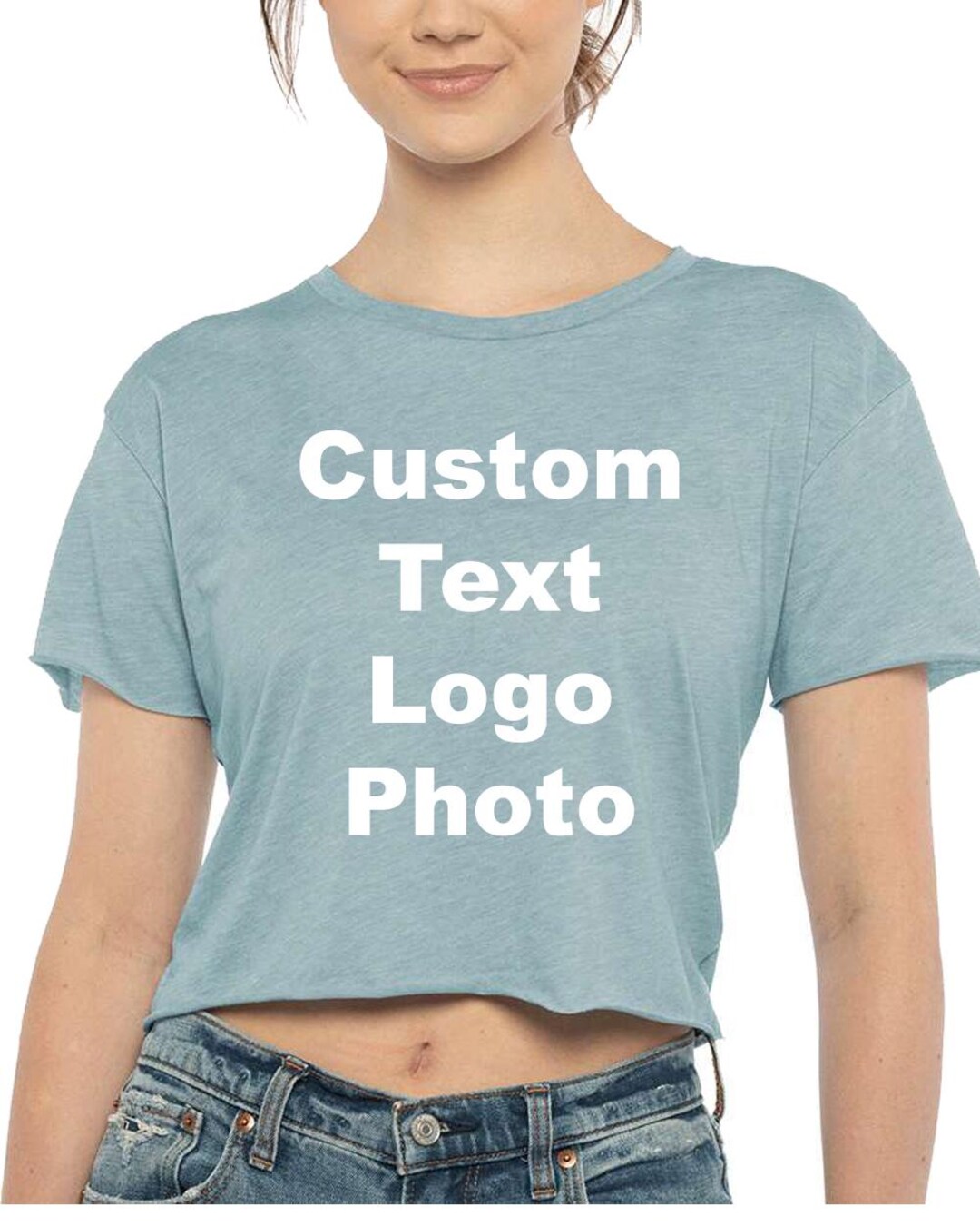 Custom Text Crop Top, Personalized Women's Summer Tee, Bachelorette ...