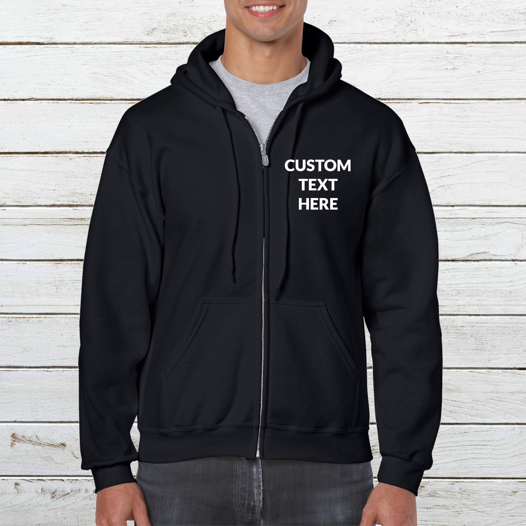 custom zip sweatshirts