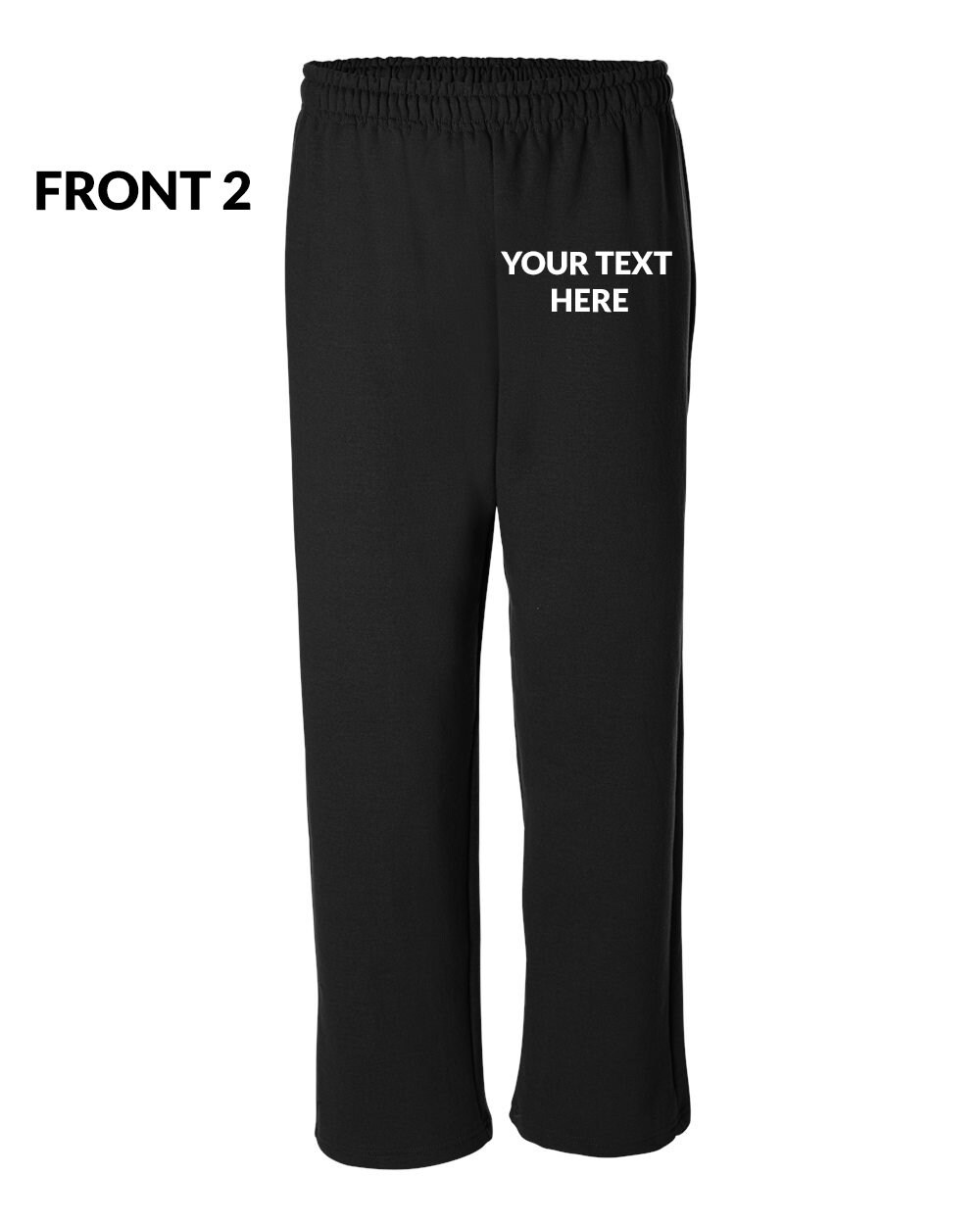 Add Your Own Text Logo Personalized Custom Open Bottom Sweatpants Gildan Open bottom Sweatpants 18400 Etsy