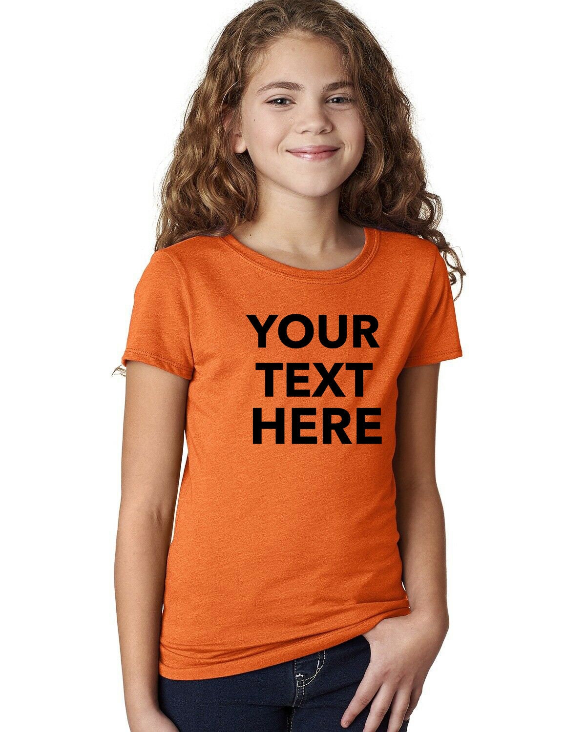 Your Text Here Girl's T-shirt Custom Children's - Etsy