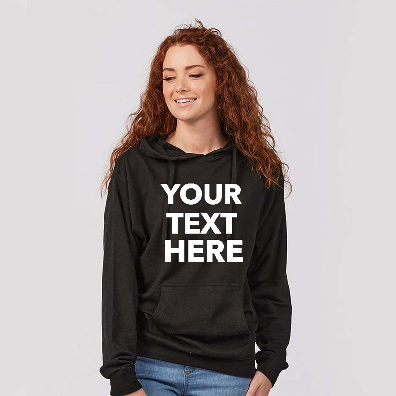 Add Your Own Text Custom Sweatshirts Custom Fleece Hoodie - Etsy