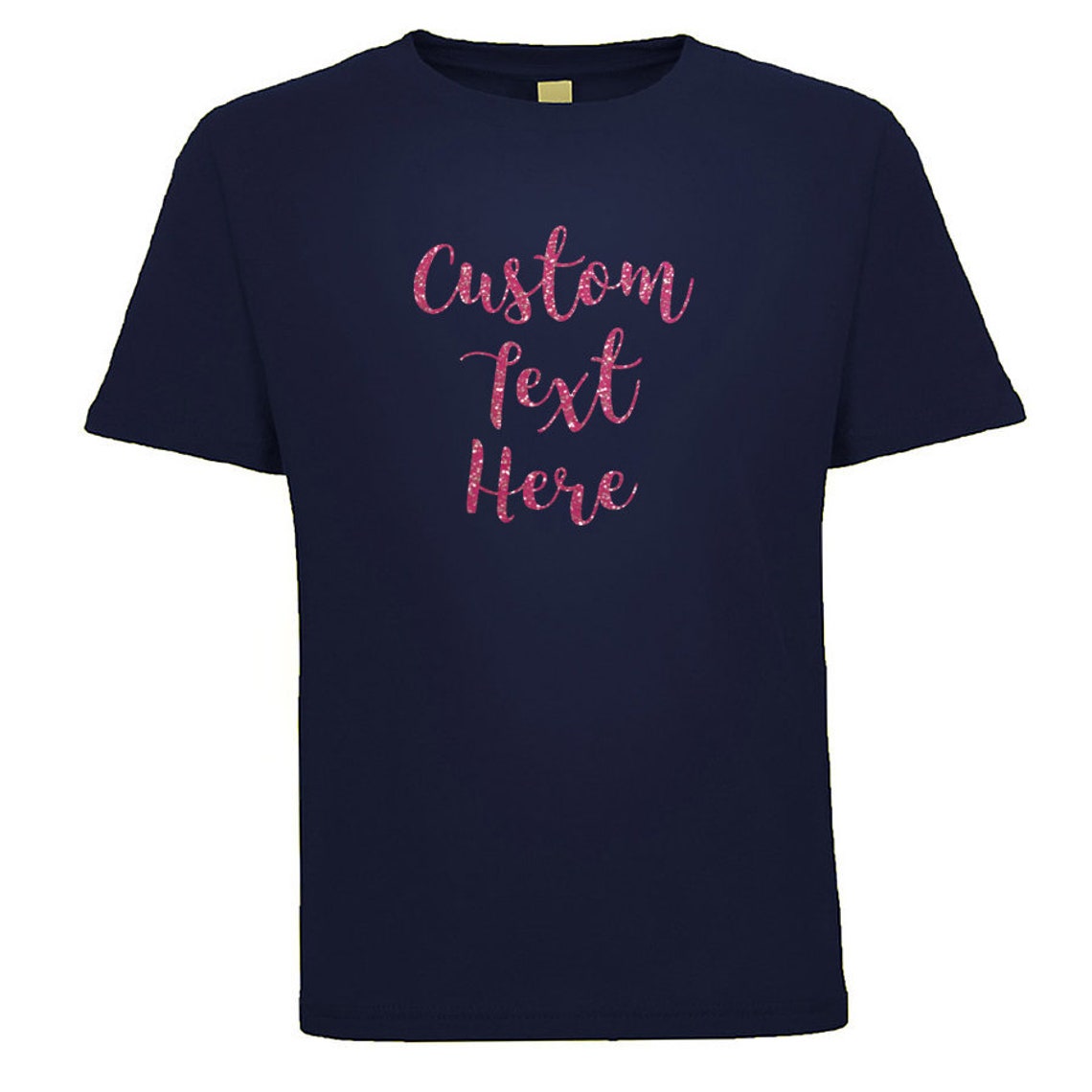 GLITTER Custom Text Here Toddler T-shirt Custom Text Toddler | Etsy