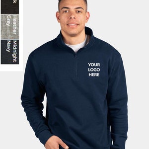 Custom Text, Logo, Design, Personalized Sweatshirts, Next Level - Fleece Quarter-Zip Pullover - 9643