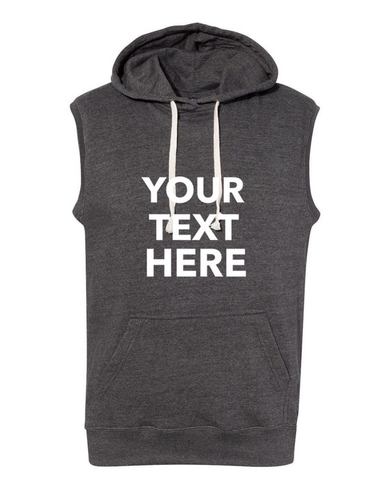 Custom Your Own Text Logo Short Sleeve Pullover Hoodie J