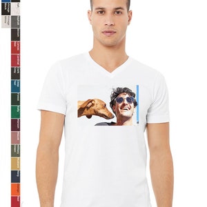Custom Logo, Image, Picture, Photo, Personalized V Neck Soft T-Shirt, BELLA + CANVAS - Unisex Jersey V-Neck Tee - 3005
