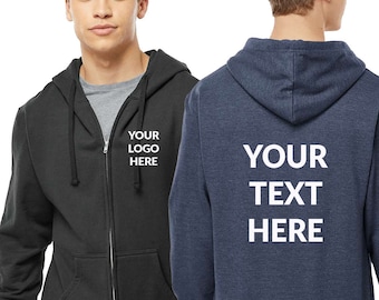 Custom Your Own Text, Logo, Personalized Zipper Sweatshirt, Tultex - Unisex Full-Zip Hooded Sweatshirt - 331