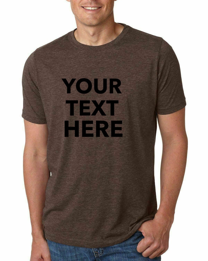 Add Your Own Text Logo Custom Crew Neck T-shirt Custom - Etsy