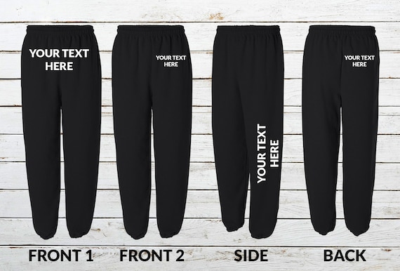 Custom Your Own TEXT, Logo, Personalized Sweatpants for Women/men\'s Unisex  Joggers, Baggy, Workout Running Pants, Gildan Sweatpants 18200 - Etsy