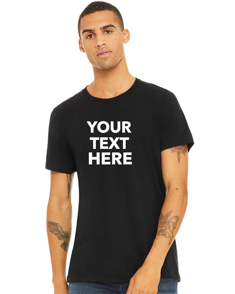 Custom Your Own Text, Logo, Design, Personalized Soft style Retail fit T-Shirts, BELLA CANVAS Unisex Triblend Tee 3413 image 7