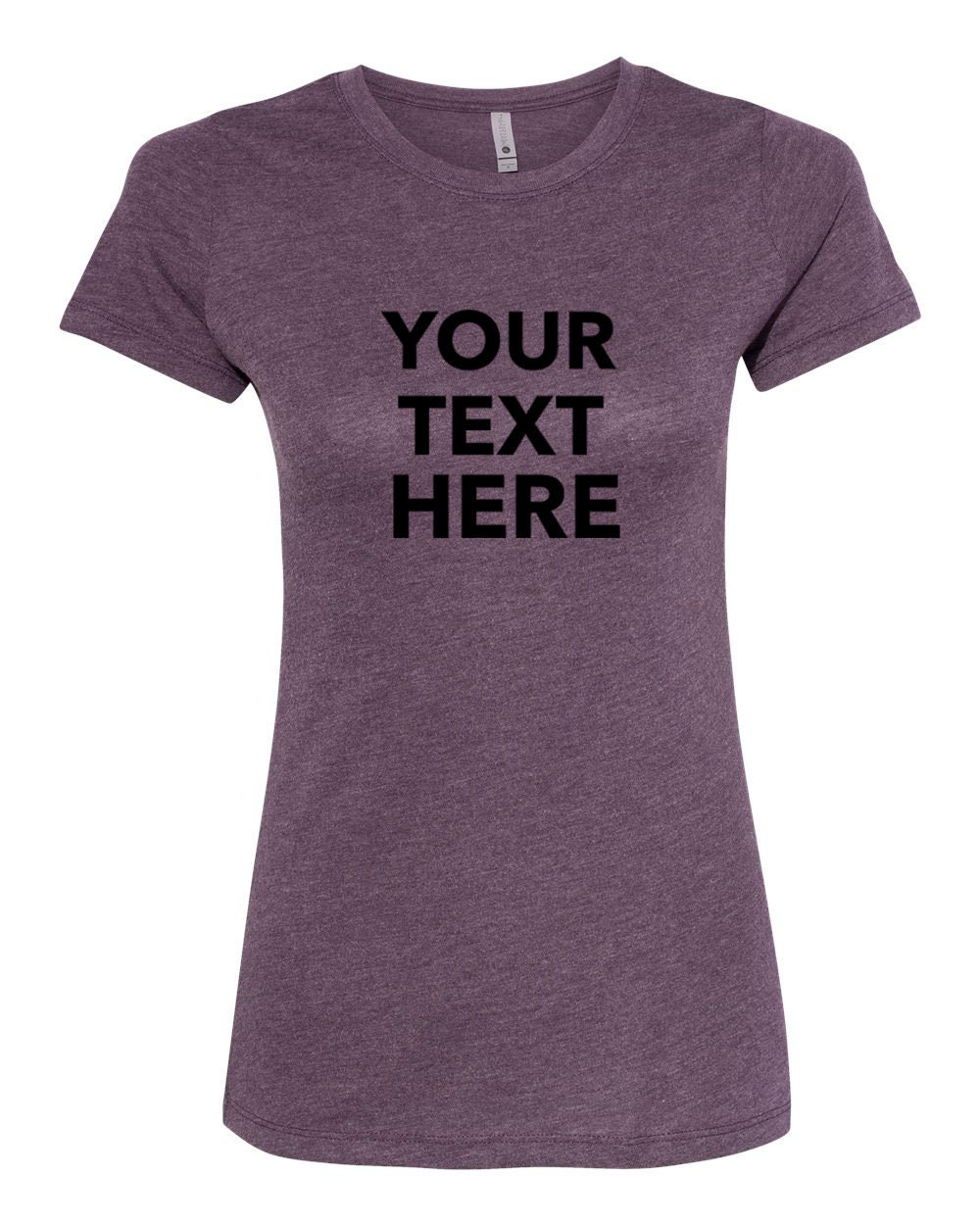 Add Your Own Text Logo Custom Woman Slim Fit Crew Neck - Etsy