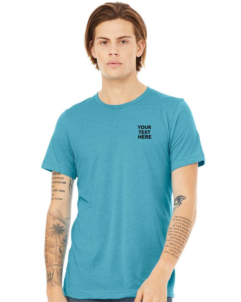 Custom Your Own Text, Logo, Design, Personalized Soft style Retail fit T-Shirts, BELLA CANVAS Unisex Triblend Tee 3413 image 2
