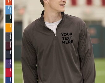 Custom Your Own Text, Logo, Personalized B-Core Quarter-Zip Pullover, C2 Sport - Quarter-Zip Pullover Shirt - 5102  for Men