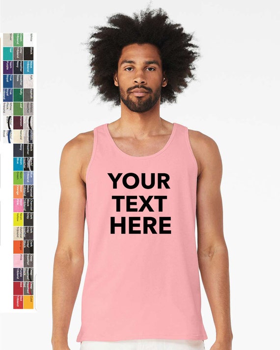 Add Your Own Text Logo Design Personalized Custom Unisex Tank