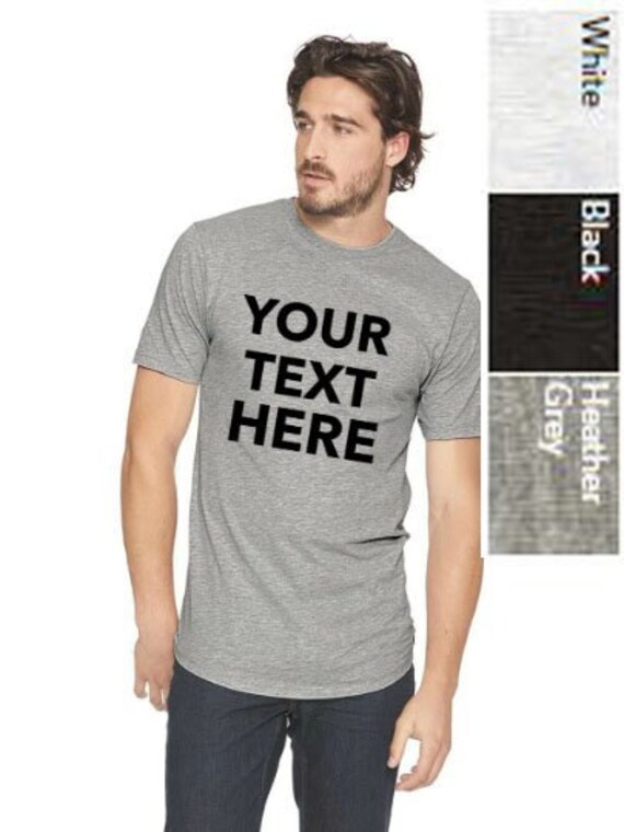 Custom Personalized T-Shirt - Add Your Own Design/Text/Photo/Logo, Soft Cotton, Black, X-Large