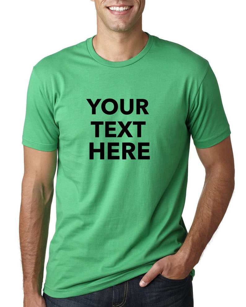 Add Your Own Text Personalized Crew Neck T-shirt Custom - Etsy