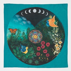 Mexican Moon mandala scarf