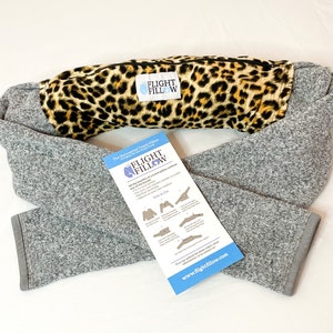 Cheetah Neck Pillow, Flight Essentials, Airplane Pillow, Unique Travel Gifts, Gift for Traveler Woman, Stocking Stuffer for Women