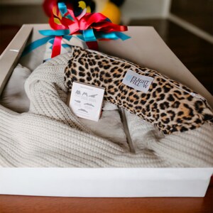 Cheetah Print Airplane Pillow, Stuffable Travel Pillow, Machine Washable Neck Pillow, Unique Travel Gifts, White Elephant Gifts Useful