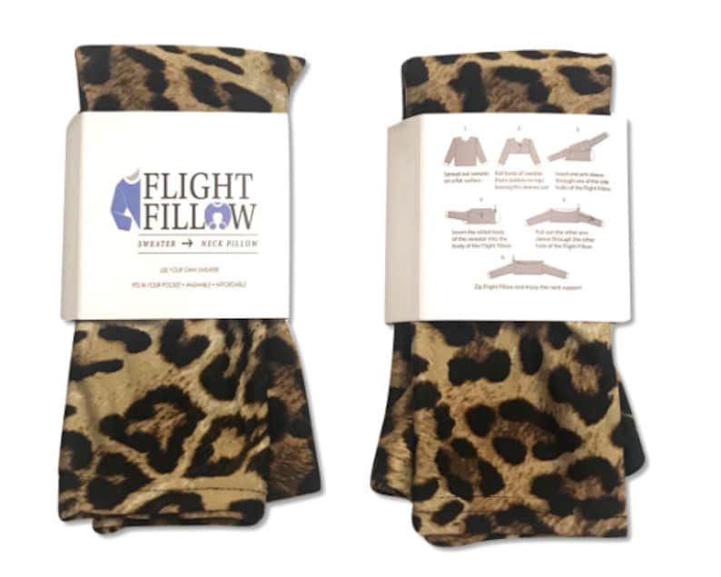 Cheetah Print Neck Pillow Machine Washable Travel Neck Etsy