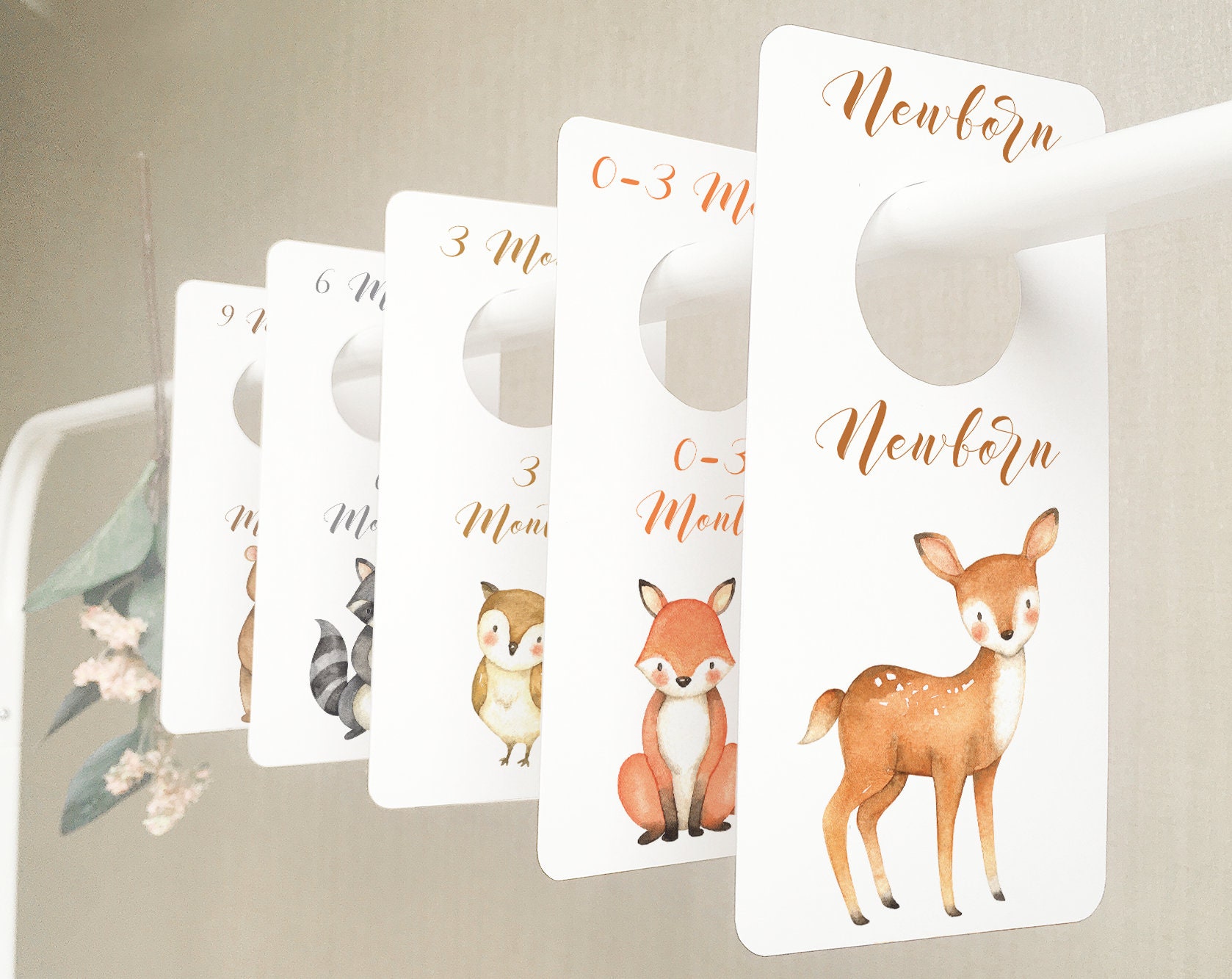 Woodland Nursery Closet Dividers Baby Closet Dividers Animal Etsy