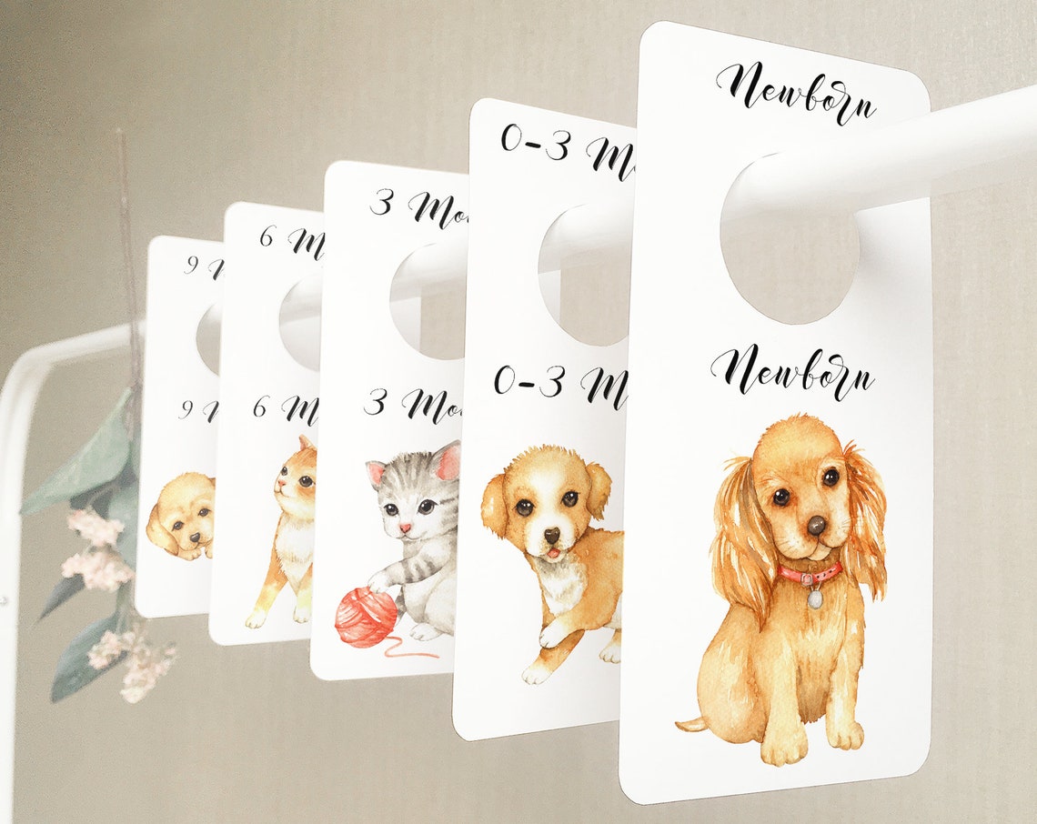 Pets Nursery Closet Dividers Cat & Dog Baby Closet Dividers Etsy