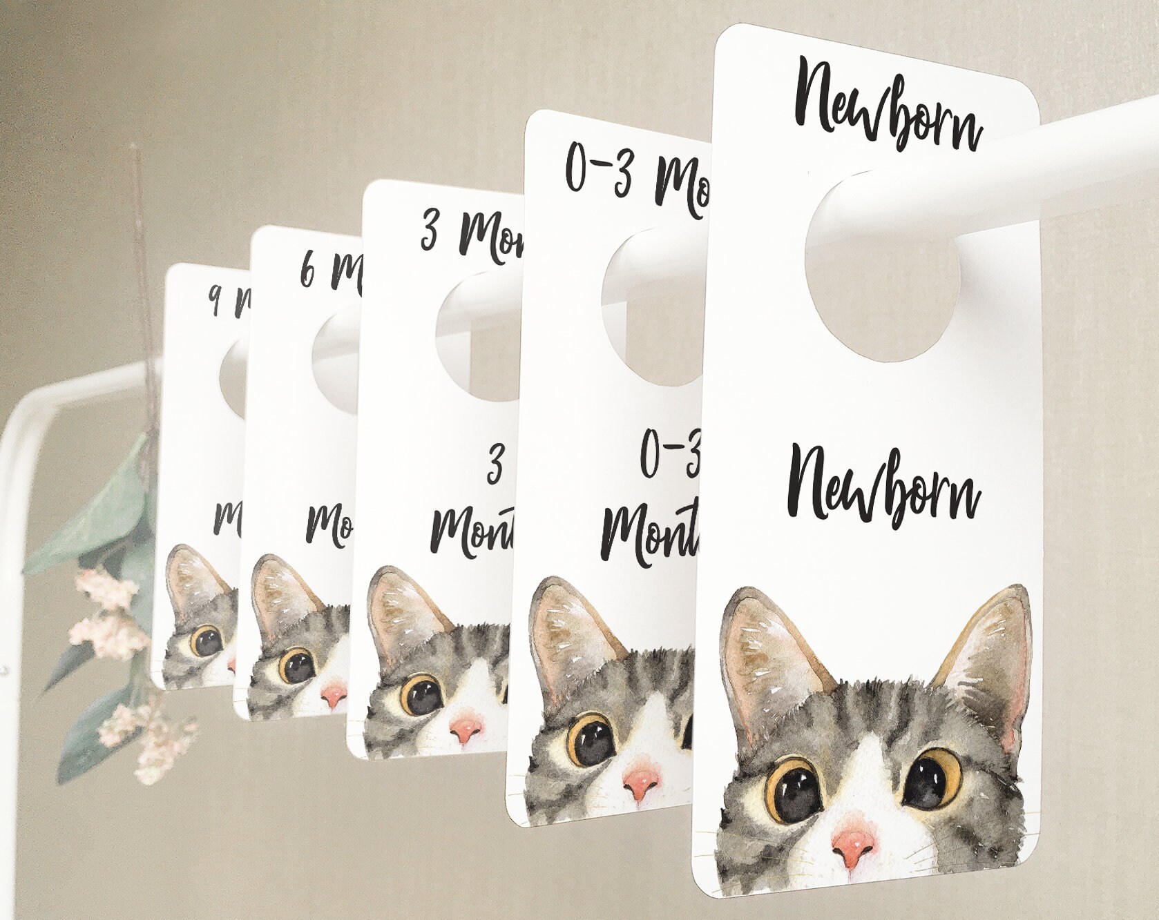 Cat Nursery Closet Dividers Baby Closet Dividers Animal Etsy