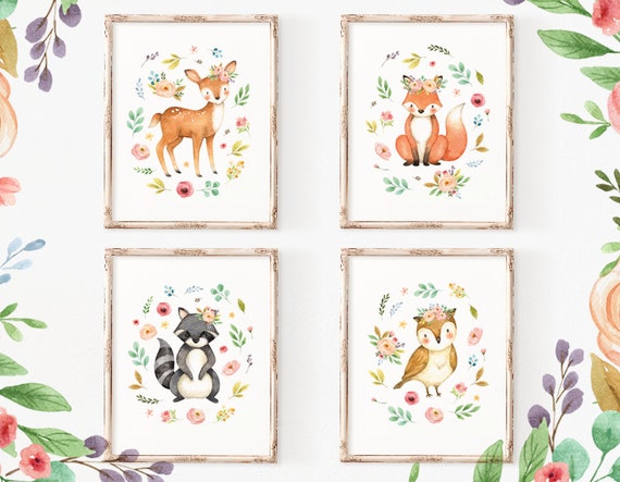 nursery woodland animal prints
